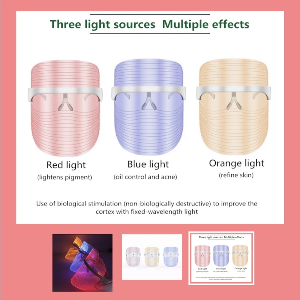 3 color led mask